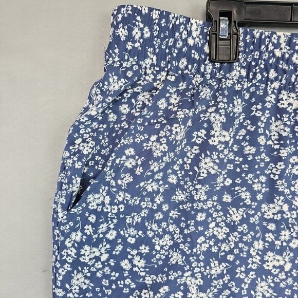 Jessica Simpson Cropped Joggers Womens 2XL Blue Floral Viscose Travel Pull On - Picture 3 of 9